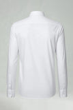 White Solid Classic Long Sleeves Men's Suits Shirt