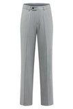 Men's Striped Light Grey Notched Lapel Suits