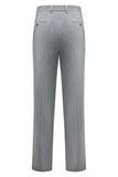 Men's Striped Light Grey Notched Lapel Suits