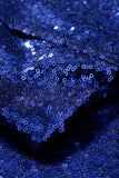 Sequin Shawl Lapel Royal Blue Men's Prom Blazer