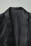 Black Shawl Lapel Single Buckle Men's Prom Blazer