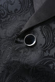Black Shawl Lapel Single Buckle Men's Prom Blazer