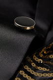 Sparkly Golden Notched Lapel 2 Pieces Men's Prom Suits