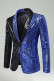 Black Shawl Lapel Sequin Men's Prom Blazer