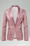 Sparkly Green Shawl Lapel Men's Prom Blazer
