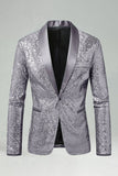 Sparkly Green Shawl Lapel Men's Prom Blazer