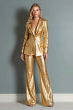 Sparkly Green Peak Lapel 2 Piece Sequin Women's Prom Suits