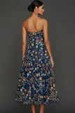 Floral Mauve Sweetheart A Line Embroidered Prom Dress