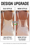 Ivory Corset Square Neck Ruched Bodycon Short Graduation Dress with Ruffles