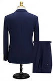 2-piece Black Peaked Lapel Double Breasted Men's Suits
