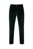 Black Velvet Notched Lapel Double-Breasted Men's Suits