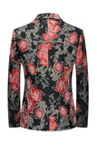 Yellow Floral 2-Piece One Button Notched Lapel Men's Prom Suits