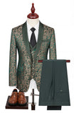 Black Shawl Lapel One Button 3-Piece Men's Suits