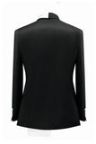 Black 2 Piece One Button Notch Lapel Men's Prom Suits