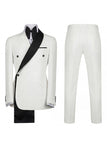 Black 2 Piece One Button Notch Lapel Men's Prom Suits