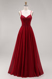 Velvet Burgundy A-Line Appliqued Long Mother of the Bride Dress with Beading