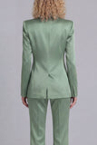 Blue Peak Lapel Single Breasted 2 Piece Wide Leg Prom Suits