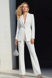 2 Piece Peak Lapel Single Breasted White Slim Fit Prom Suits