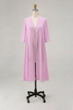 Sky Blue Chiffon Half Sleeves Jacket