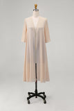 Sky Blue Chiffon Half Sleeves Jacket