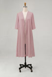 Sky Blue Chiffon Half Sleeves Jacket