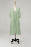 Sky Blue Chiffon Half Sleeves Jacket