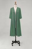 Sky Blue Chiffon Half Sleeves Jacket