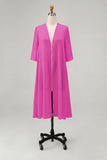 Sky Blue Chiffon Half Sleeves Jacket