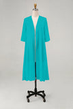 Sky Blue Chiffon Half Sleeves Jacket
