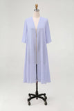 Sky Blue Chiffon Half Sleeves Jacket