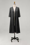 Sky Blue Chiffon Half Sleeves Jacket