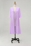 Sky Blue Chiffon Half Sleeves Jacket