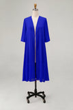 Sky Blue Chiffon Half Sleeves Jacket