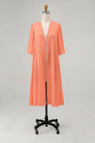 Sky Blue Chiffon Half Sleeves Jacket