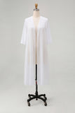 Sky Blue Chiffon Half Sleeves Jacket