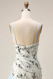 Light Blue Sequin Mermaid Ruffled Mother Of the Bride Dress