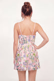 Tulle Floral A-Line Embroidered Pink Mini Cocktail Dress