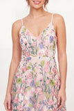 Tulle Floral A-Line Embroidered Pink Mini Cocktail Dress