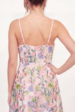 Tulle Floral A-Line Embroidered Pink Mini Cocktail Dress