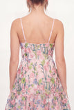 Floral Tulle A-Line Embroidered Pink Mini Graduation Dress