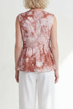 Pink One Button 2-Piece V Neck Printed Women Suits