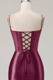 Navy Corset Satin Bodycon Embroidered Short Prom Dress