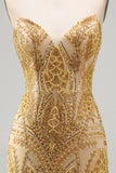 Sparkly Golden Bodycon Sweetheart Sequins Mini Cocktail Dress