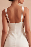 Bodycon White Cut Out Spaghetti Straps Mini Dress