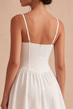 White A Line Corset Lace Mini Dress