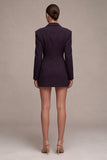 Black Single Breasted Peak Lapel Short Blazer Dress
