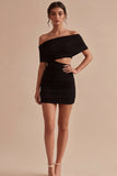 Cut Out Off the Shoulder Tight Little Black Dress