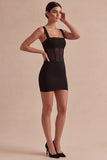 Corset Square Neck Tight Little Black Dress