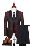 3 Piece Dark Green Shawl Lapel One Button Men's Prom Suits
