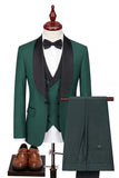 Light Blue 3 Piece Shawl Lapel One Button Men's Prom Suits